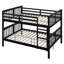 Lit superposé double au-dessus de double avec échelle pour chambre à coucher, mobilier de chambre d'amis - espresso