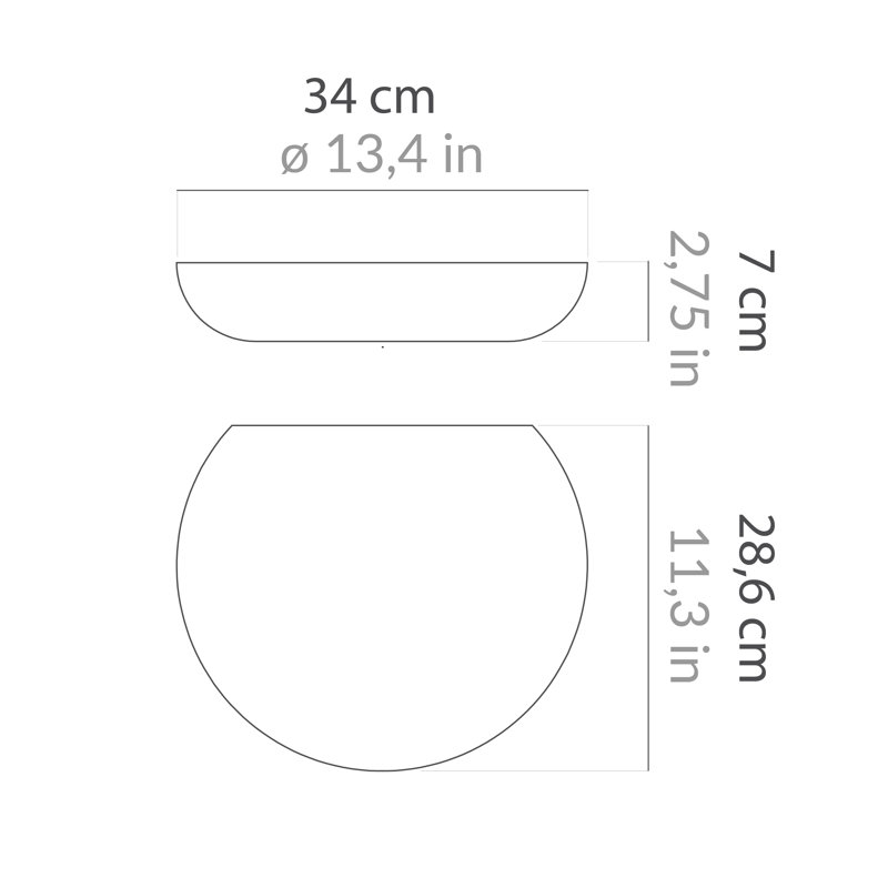 Half-circle Solid Wood Floating Shelf
