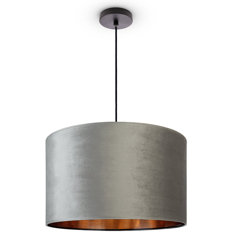 Ishmael 1 - Light Drum Pendant, Silver, Black