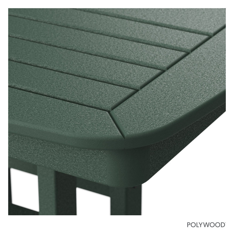 POLYWOOD Nautical Dining Table, Hunter Green, 29" H x 71.5" L x 36.75" W