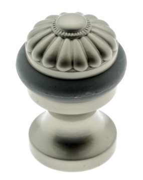 Solid Brass Floor Mount Stop, Satin Nickel