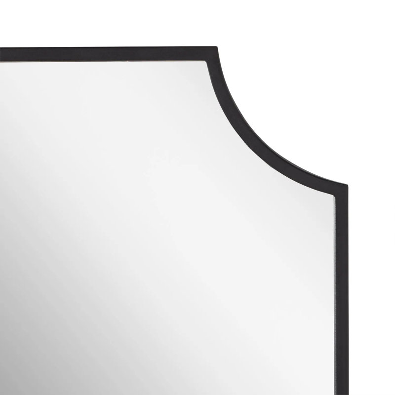 Ulric Decorative Bathroom Vanity Mirror, Textured Black