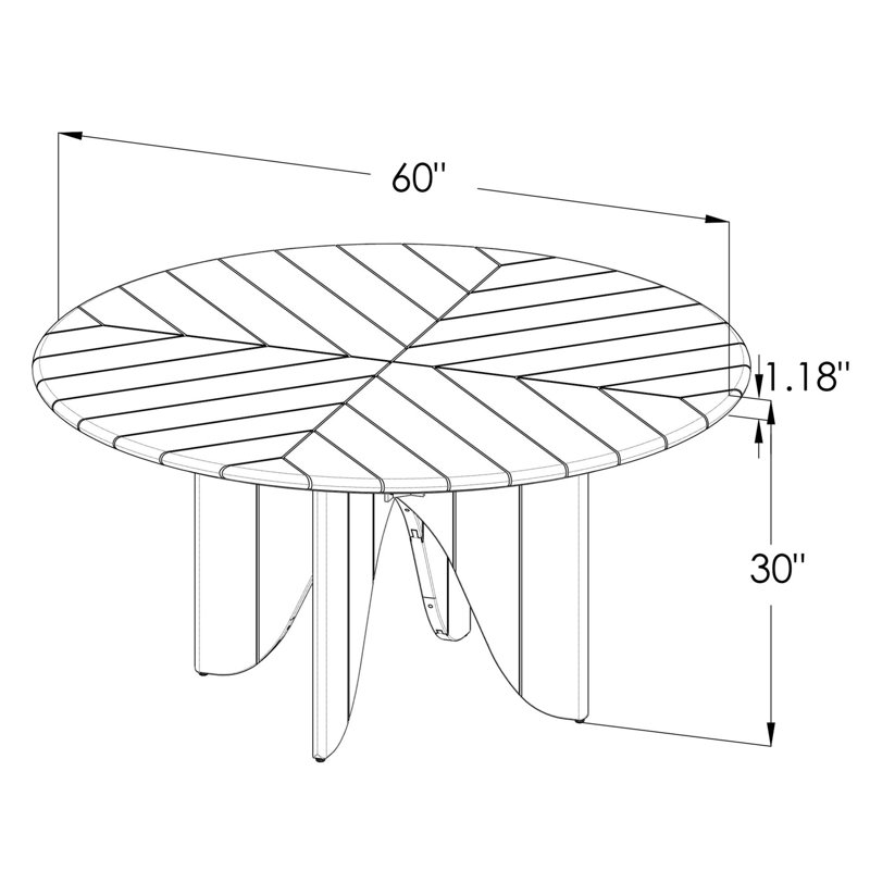 Ashley Childers X Surya Solene End Table, 30" H x 60" W x 60" D