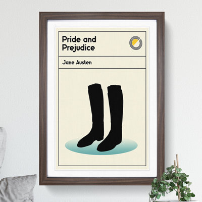 Book Cover Pride and Prejudice Jane Austen - Picture Frame Graphic Art