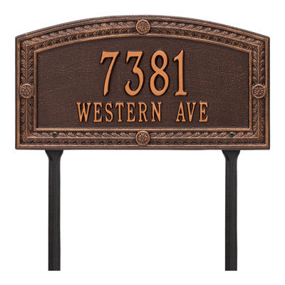 Hamilton Personalized Standard 2-Line Lawn Address Sign