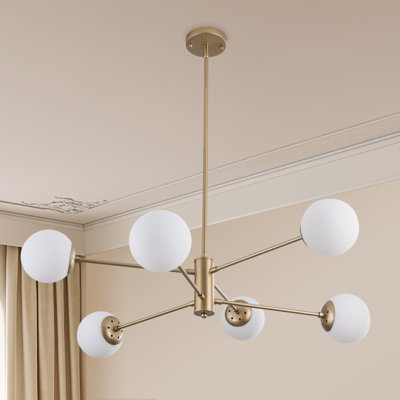 6 - Light Dimmable Sputnik Sphere Chandelier
