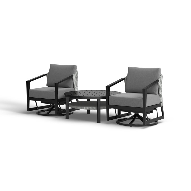 Abalone 2 - Person Patio Conversation Sets with Cushions