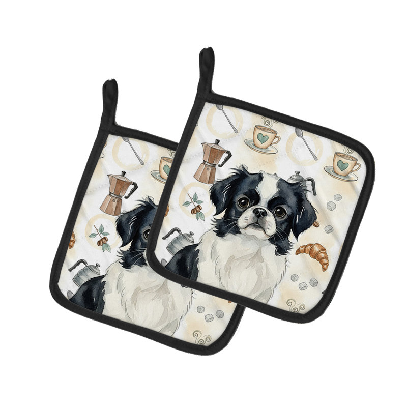 Paire de porte-casseroles noirs et blancs