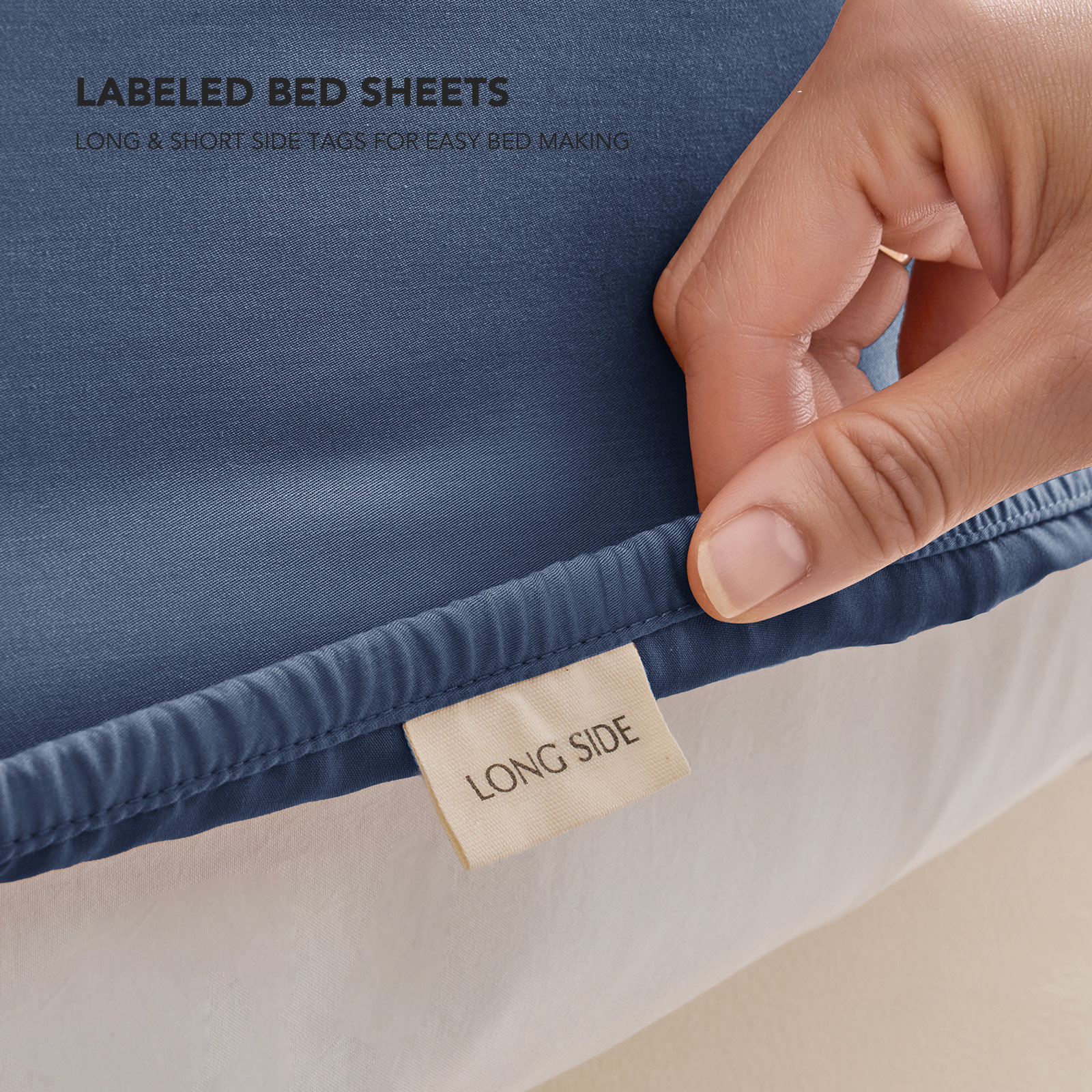 Tencel Sheet Set 4 Pieces, Stormy Blue, King Sheet Set + 1 Fitted Sheet + 2  Pillowcases