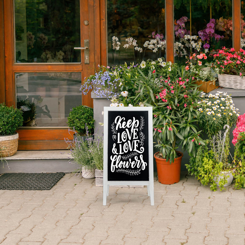 A-Frame 40 inch Freestanding Sidewalk Chalkboard Sign
