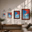 Dive into Blue Modern - Framed Print-1731122264-1731122341