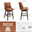 Tabouret de bar pivotant 30,6 po Eriqa, brun-353337456
