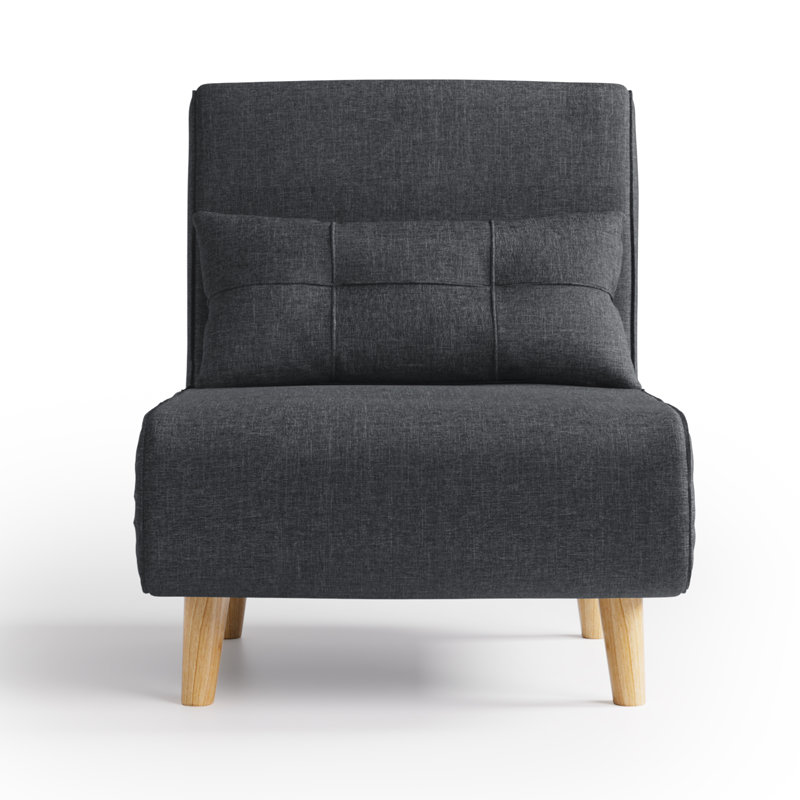 3-in-1 Convertible Chair Bed with Adjustable Backrest, Upholstered Sleeper Chair with Lumbar Cushion, Multi-Functional Single Sofa Bed for Living Room & Small Spaces