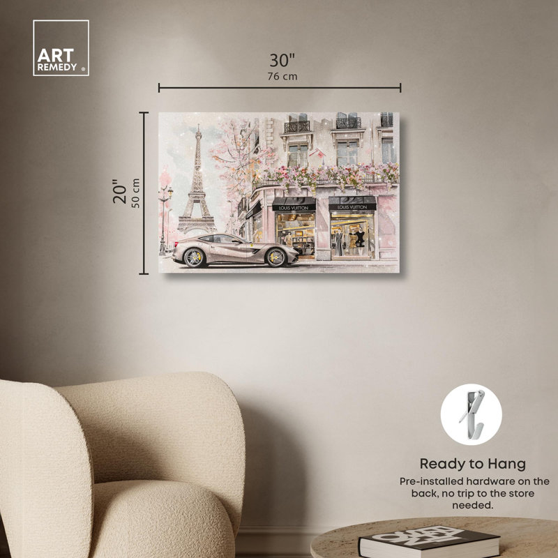 Impression d'art sur toile, magasinage commercial, Toile tendue, H 20 po x l 30 po x P 1,5 po