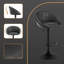 Swivel Upholstered Adjustable Height Counter Stool with Metal Frame-1234881798-1193039042