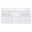 Lit mezzanine simple blanc avec 4 tiroirs, tablettes et armoire-1690594799