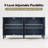 58" Vintage Buffet Cabinet With Adjustable Shelves And 4 Doors, Sideboard with Solid Wood Veneer-1351922278