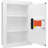 White Biometric Wall Cubicle - 120 Fingerprint Module, Adjustable Shelves, Solid Steel Build Safe With Protection Recognition, 2 Removable Construction