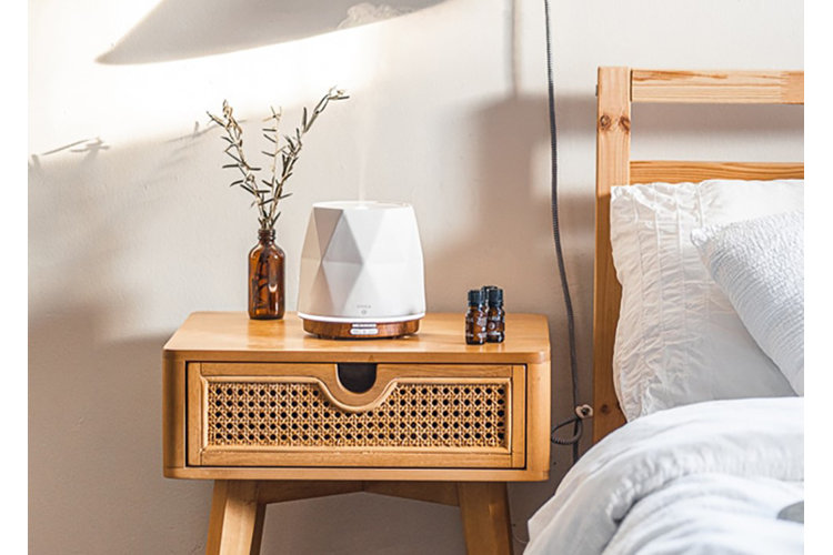 essential oil diffuser on nightstand
