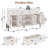 62" Large Sideboard Buffet Cabinet with 3 Drawers &4 Glass Doors-1758546415