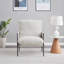 Chaise d'appoint avec coussin amovible blanc
