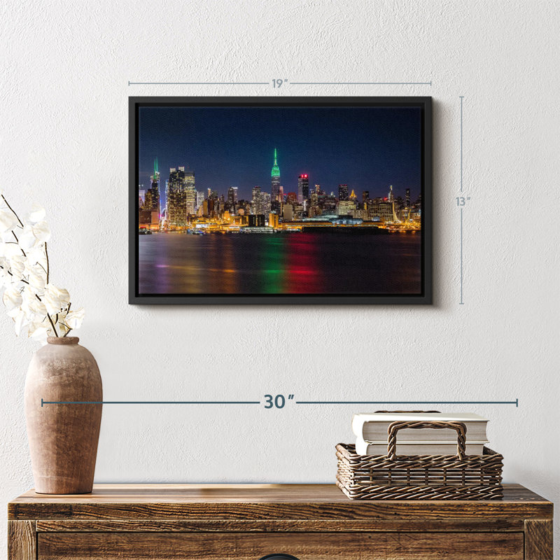 Impression sur toile NYC USA Skyline, H 13 po x l 19 po