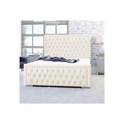 Bumperbar Plush Velvet Upholstered Bed Frame | Double | Single | Kingsize | Superking Size Bed Premium Quality | UK Manufactured