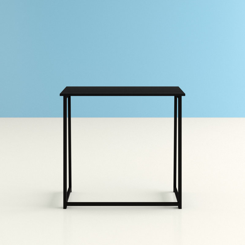 Tyonna Metal Base Writing Desk, Black
