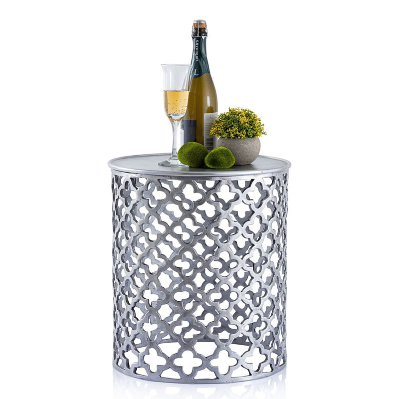 Evyl End Table, Silver