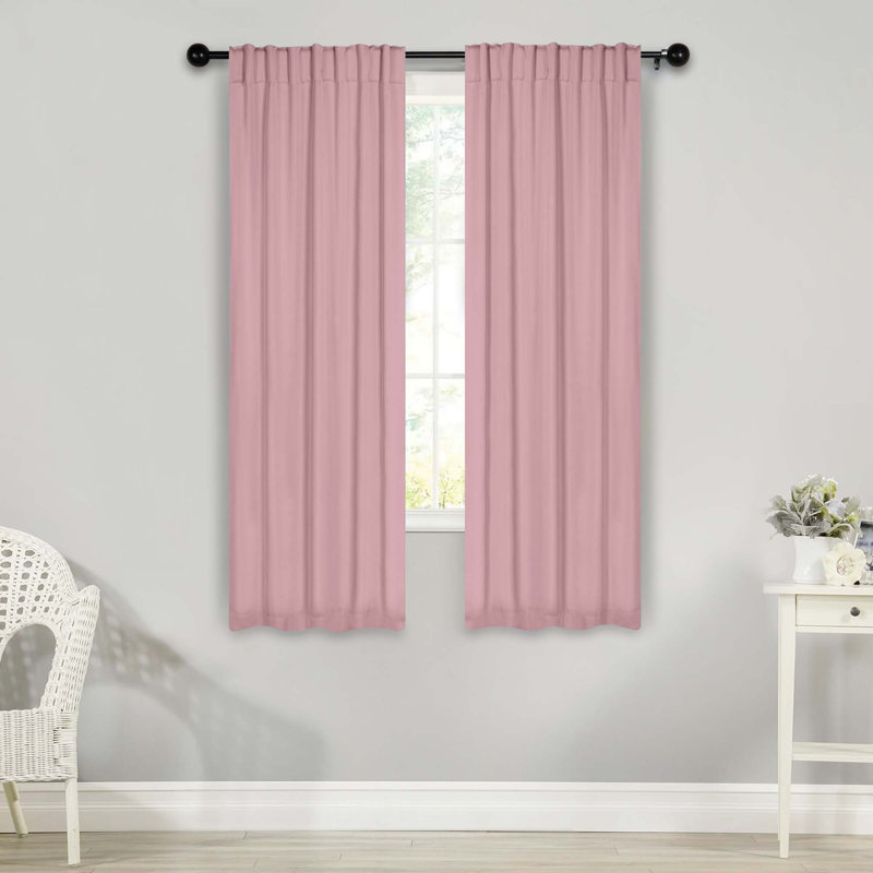 Rideaux obscurcissant et passe-tringle Levatt Classic, Craie mauve, L 26 po x L 63 po