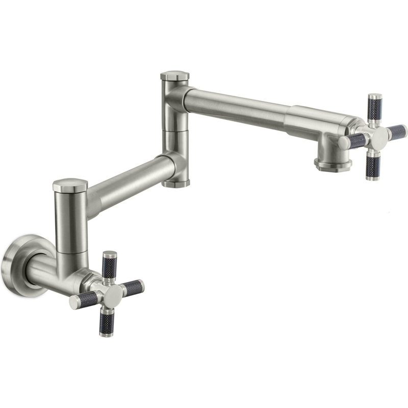 Descanso Pot Filler Dual Handle Wall Mount, Oil Rubbed Bronze