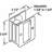 Pocket Door Handle and Pull, 2-1/2 in. L X 1-3/8 in. W X 2-3/4 in. D, Solid (Single Pack)-22899078