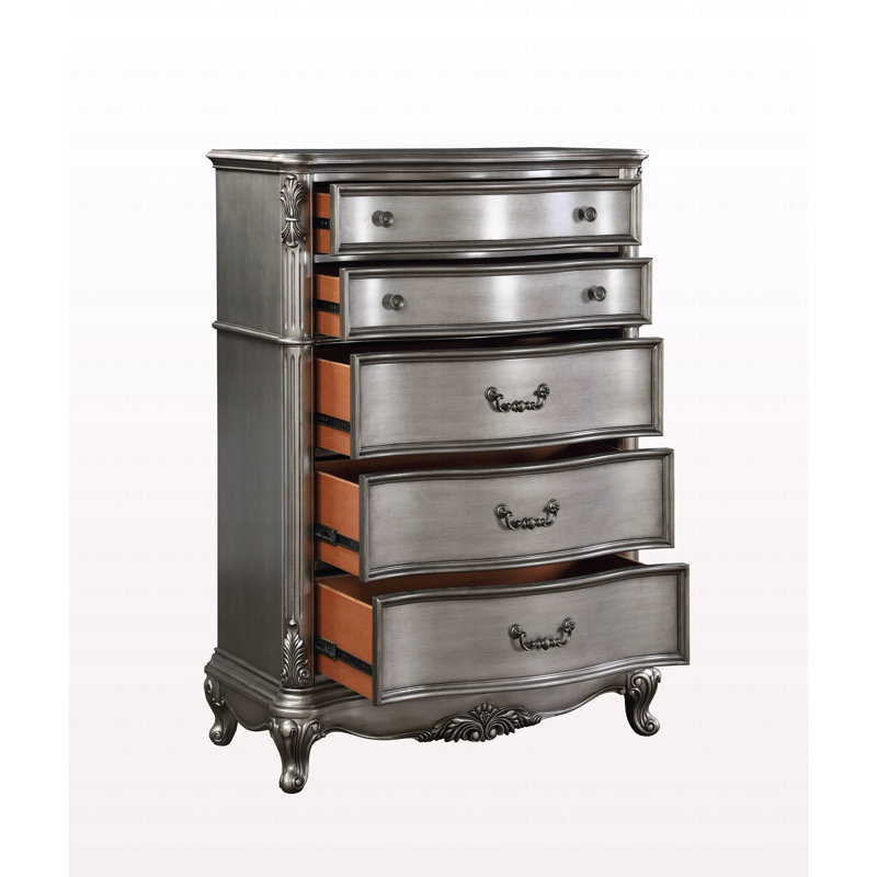 Commode moderne moderne à finition platine