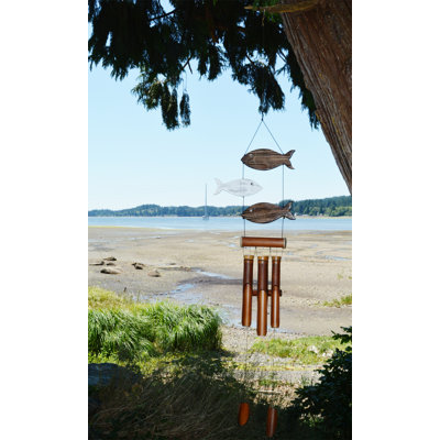 Carillon à vent en bambou fun fish