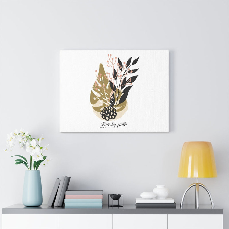 Live By Faith - Wrapped Canvas Print, 28cm H x 36cm W