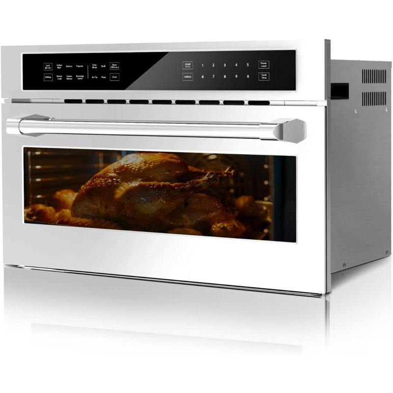30" Built-In Microwave Oven 1700W with Air Fryer, 1.6 Cu.Ft Capacity & Child Safety Lock