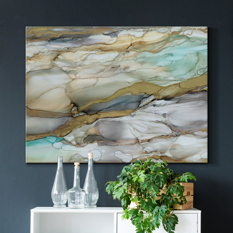 " Marbled Glass II ", 8" H x 12" W x 1" D