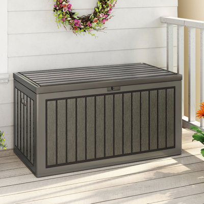 Boîte de rangement verrouillable en résine résistante à l'eau 44 gallons l 90 po