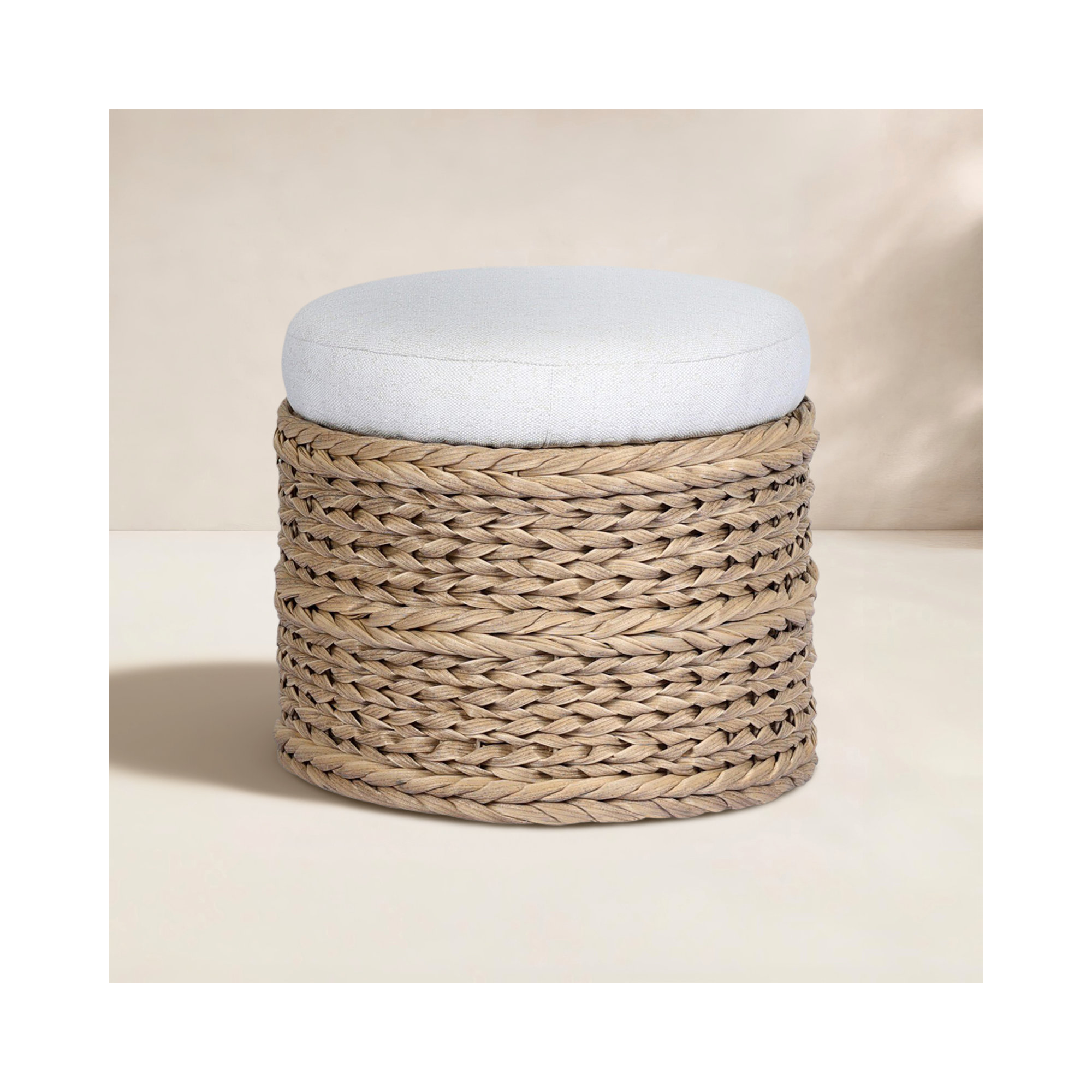 Rowan Round Outdoor Ottoman with Cushion