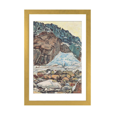 Le glacier de Grindelwald, 1912 - Reproduction d'art mural - Papier d'art encadré