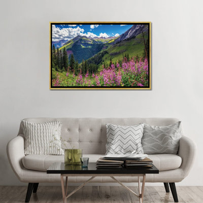San Juan Mountain Wildflowers Landscape - Ice Lakes Basin Summer Scenery - Reproduction d'art mural - Toile encadrée