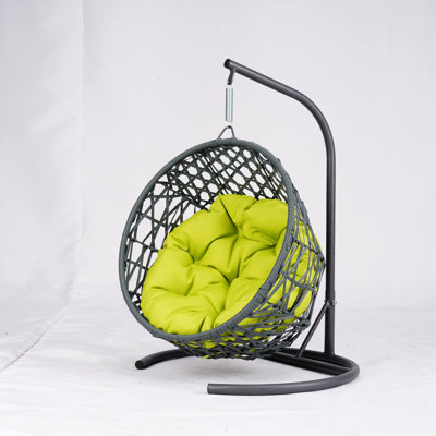 Breathable Cat Egg Chair - Keeps Pets Cool And Comfortable Gray Swing Bed With Stand & Cushion Style For Cats, Small Dogs, Other Animals Gray/