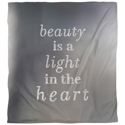 Housse de couette simple avec citation inspiration beauté