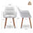 Polyester Blend Solid Back Upholstered Arm Chair-5984713