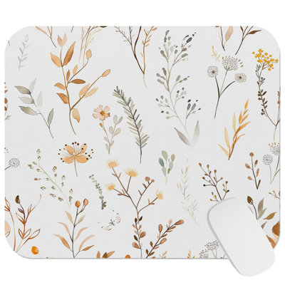 Botanical Cottagecore Plants VIII Leaves Cottage Cottage Gaming Cute Office Laptop Desk Pad Gift Mat Square Rectangle Non-Slip Mousepad