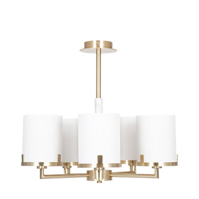 Fig 5-Light Shaded Chandelier