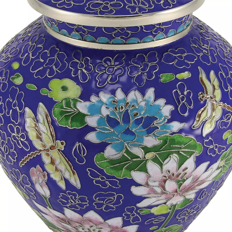 Etienne Butterfly Large Adult Urn, Dark Blue
