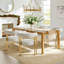 Ensemble de 4 fauteuils de salle à manger rembourrés en or 18,3 po Chenille-1028640560