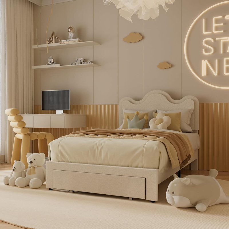 Cadre de lit en velours, Simple