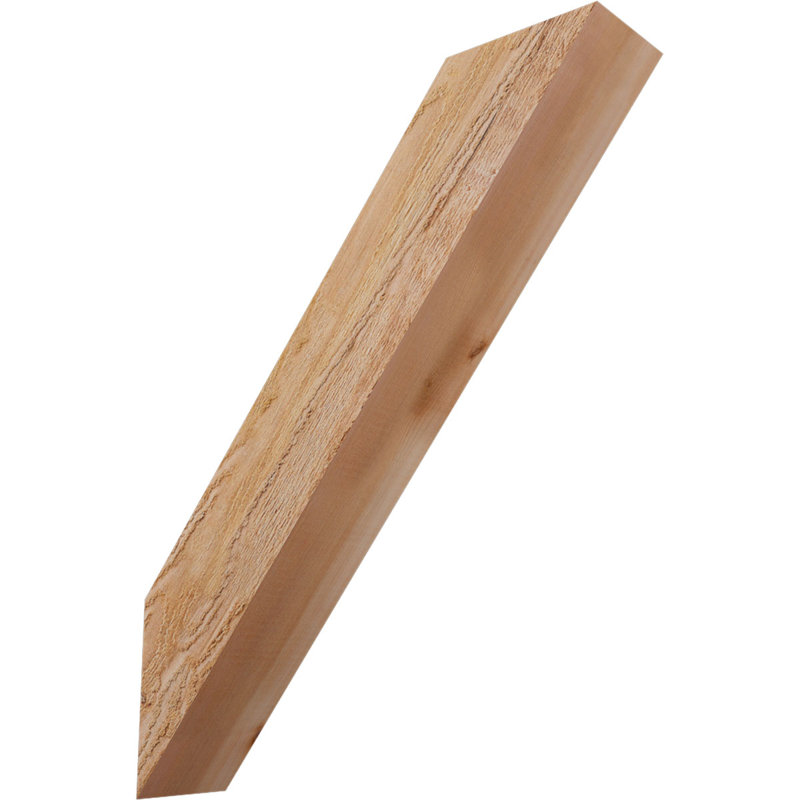 Attelle de genou à scie brute traditionnelle, l 4 po x P 18 po x H 22 po, cèdre rouge de l'Ouest, H 22 po x l 4 po x P 18 po
